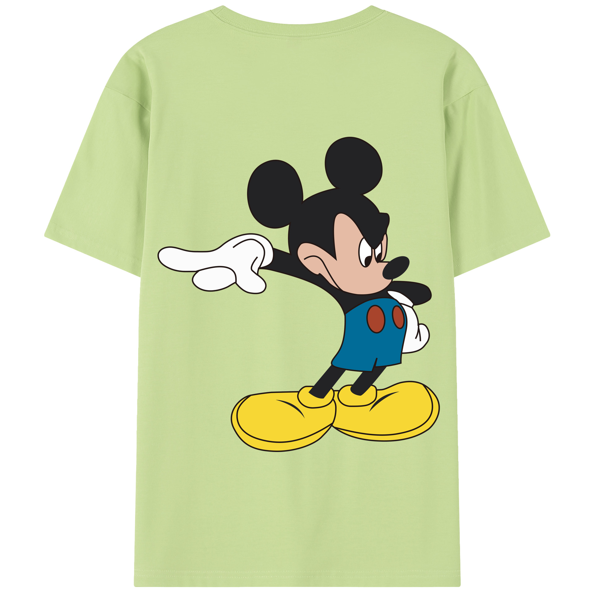 （画像用） ミッキーマウス Mickey Mouse 綿100％半袖Tシャツ（背面プリント）